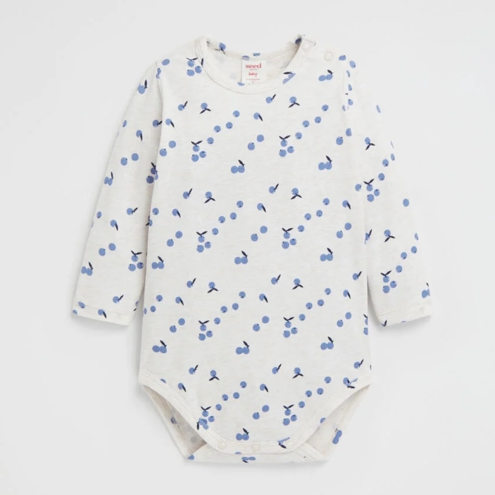 Seed Heritage Newborn blueberry bodysuit, worn once.